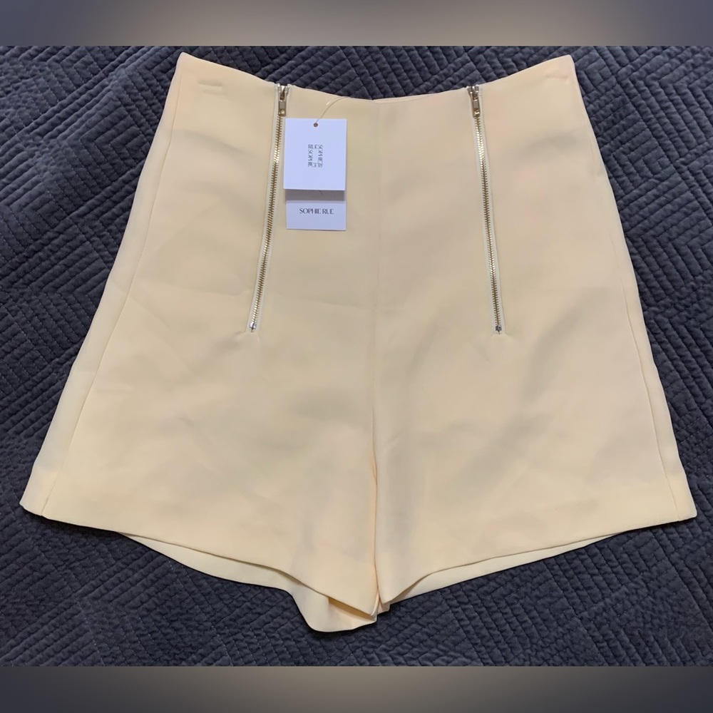 Sophie Rue Cream High Waist Shorts